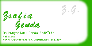 zsofia genda business card